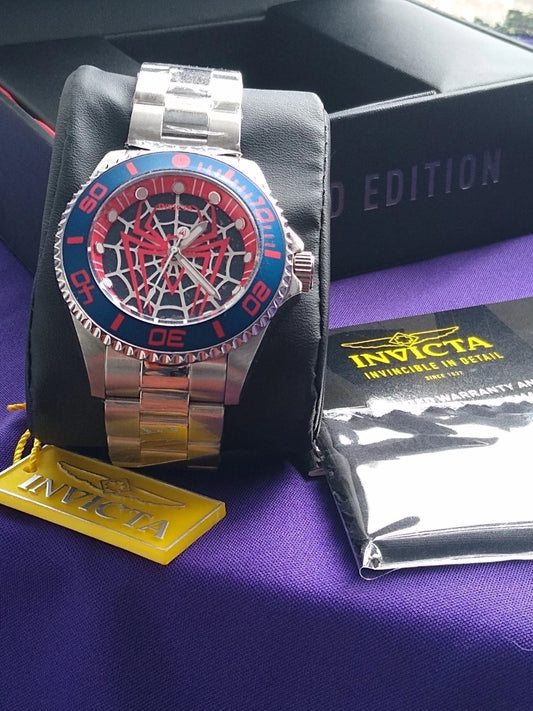 Invicta Marvel Spider-Man Limited Edition Watch #448/3000 Model 29683 New w/ Tags Box & Card