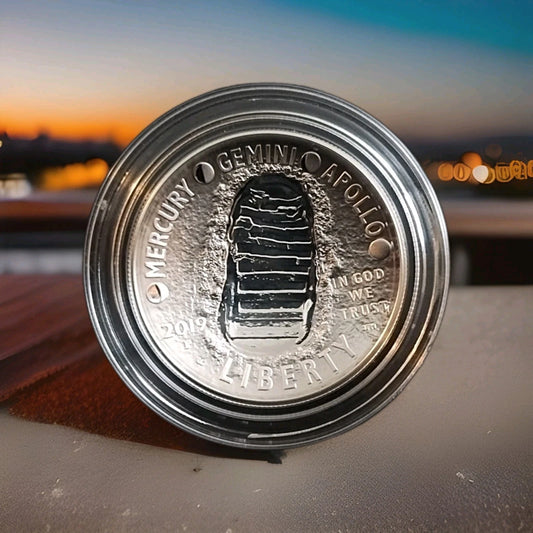 2019 Apollo 11 50th Anniversary Proof Silver Dollar | .999 Fine Silver | U.S. Mint Commemorative | Box & COA
