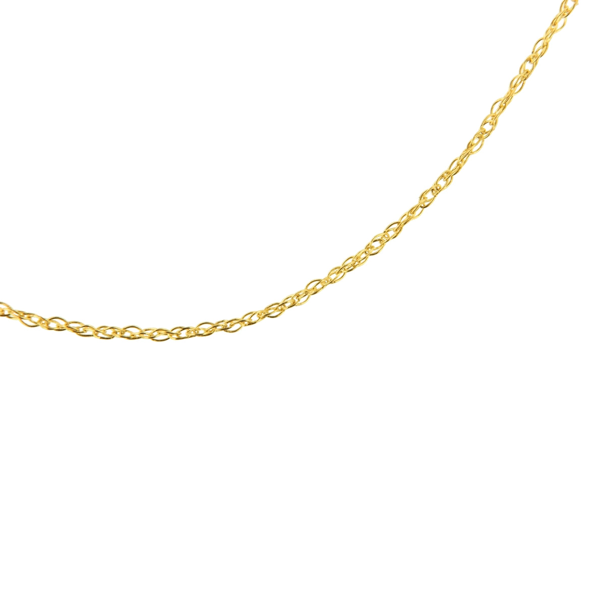 Solid 10K Gold Rope Chain 0.5mm with Spring Ring